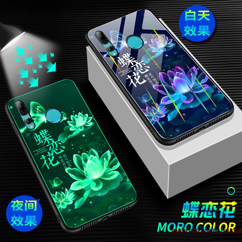 Hoesje Huawei P Smart+ 2019 Scheppend Gehard Glas Trend, Hoes Huawei P Smart+ 2019 Dragon Patroontelefoon