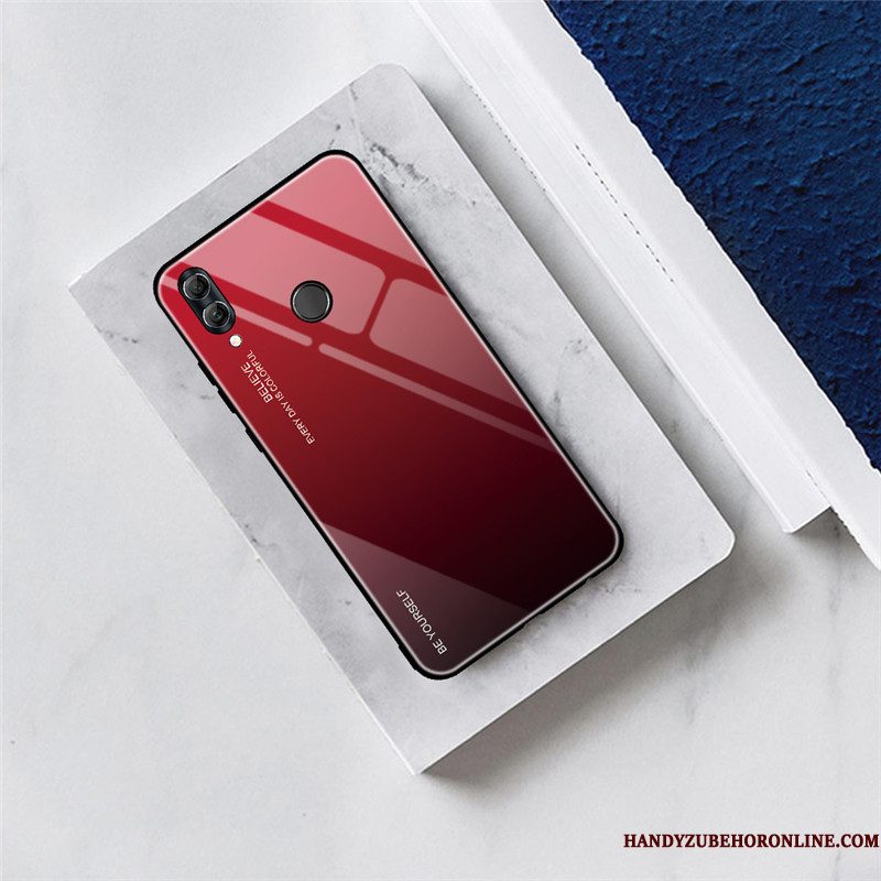 Hoesje Huawei P Smart 2019 Scheppend Telefoon Net Red, Hoes Huawei P Smart 2019 Zakken Groen Glas