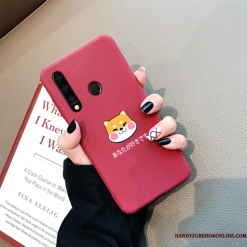 Hoesje Huawei P Smart+ 2019 Siliconen Anti-falltelefoon, Hoes Huawei P Smart+ 2019 Zakken Rood Patroon