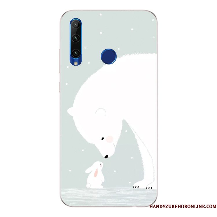 Hoesje Huawei P Smart+ 2019 Zacht Anti-fall Mooie, Hoes Huawei P Smart+ 2019 Zakken Groen Beren