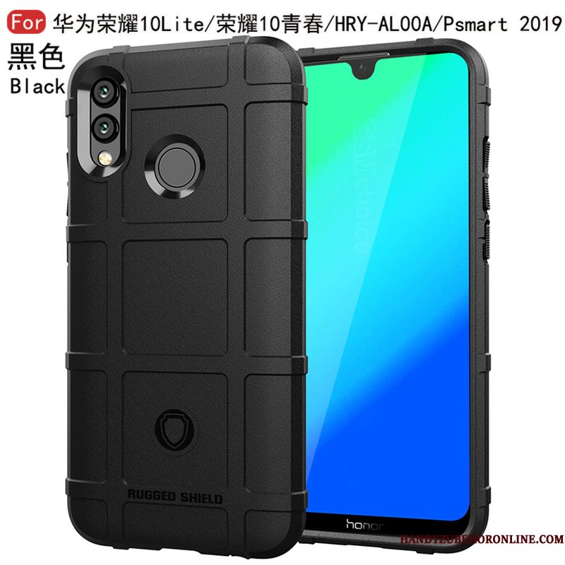 Hoesje Huawei P Smart 2019 Zacht Jeugdtelefoon, Hoes Huawei P Smart 2019 Zakken Anti-fall Blauw