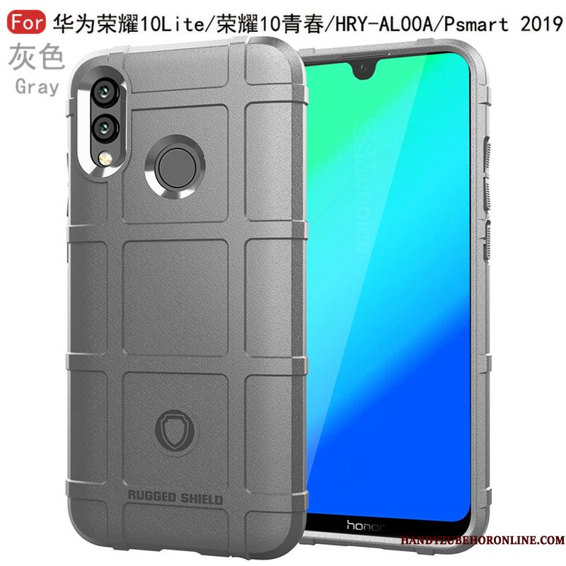 Hoesje Huawei P Smart 2019 Zacht Jeugdtelefoon, Hoes Huawei P Smart 2019 Zakken Anti-fall Blauw