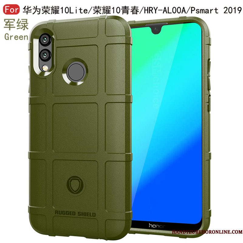 Hoesje Huawei P Smart 2019 Zacht Jeugdtelefoon, Hoes Huawei P Smart 2019 Zakken Anti-fall Blauw