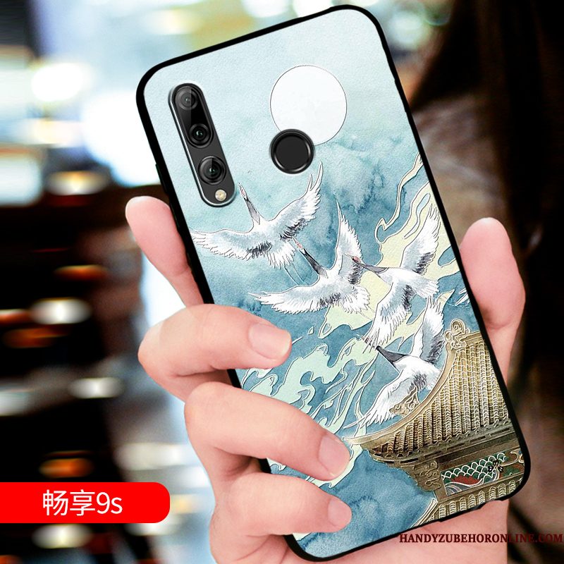 Hoesje Huawei P Smart+ 2019 Zacht Net Redtelefoon, Hoes Huawei P Smart+ 2019 Reliëf Dun Anti-fall