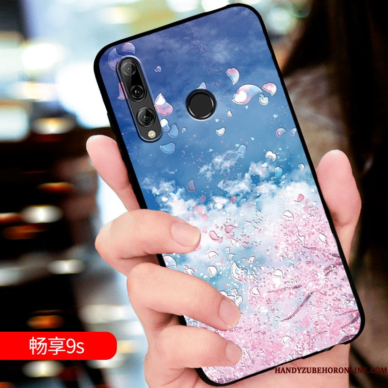 Hoesje Huawei P Smart+ 2019 Zacht Net Redtelefoon, Hoes Huawei P Smart+ 2019 Reliëf Dun Anti-fall