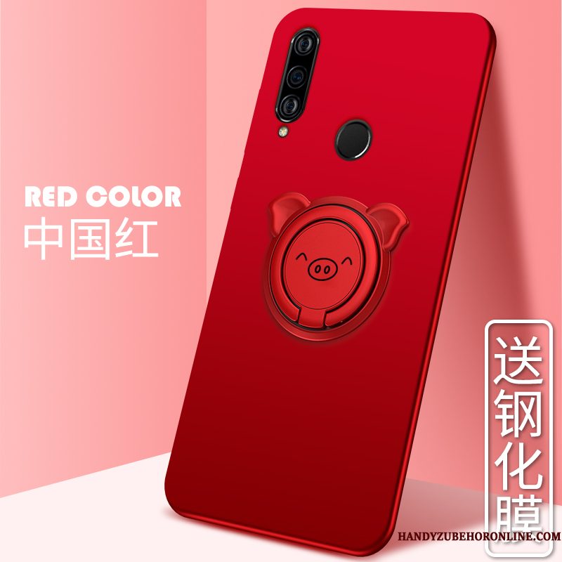 Hoesje Huawei P Smart+ 2019 Zacht Rood Persoonlijk, Hoes Huawei P Smart+ 2019 Bescherming Telefoon