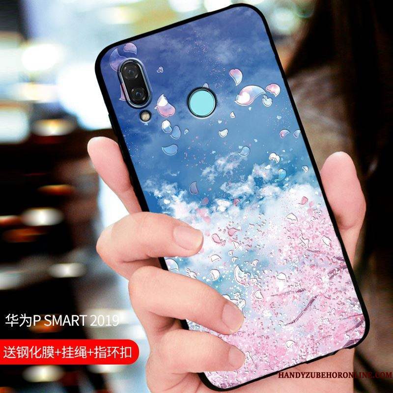 Hoesje Huawei P Smart 2019 Zakken Zwart Pas, Hoes Huawei P Smart 2019 Bescherming Telefoon Schrobben