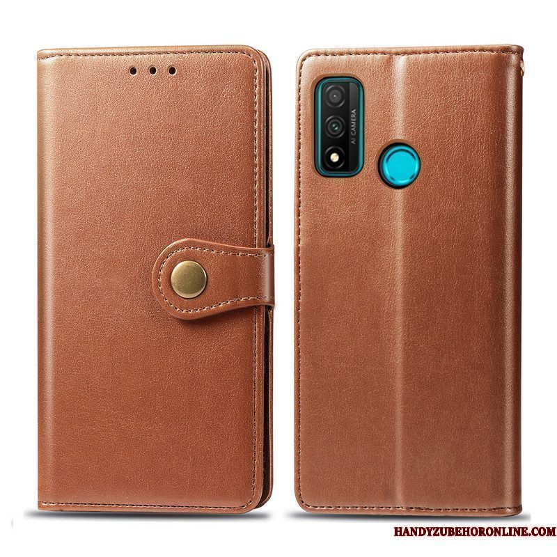 Hoesje Huawei P Smart 2020 Leer Bedrijf Effen Kleur, Hoes Huawei P Smart 2020 Folio Eenvoudige Hanger