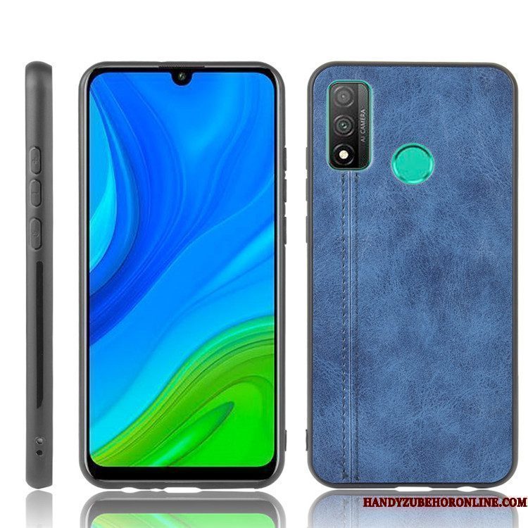 Hoesje Huawei P Smart 2020 Leer Hardtelefoon, Hoes Huawei P Smart 2020 Zakken Zwart Trend