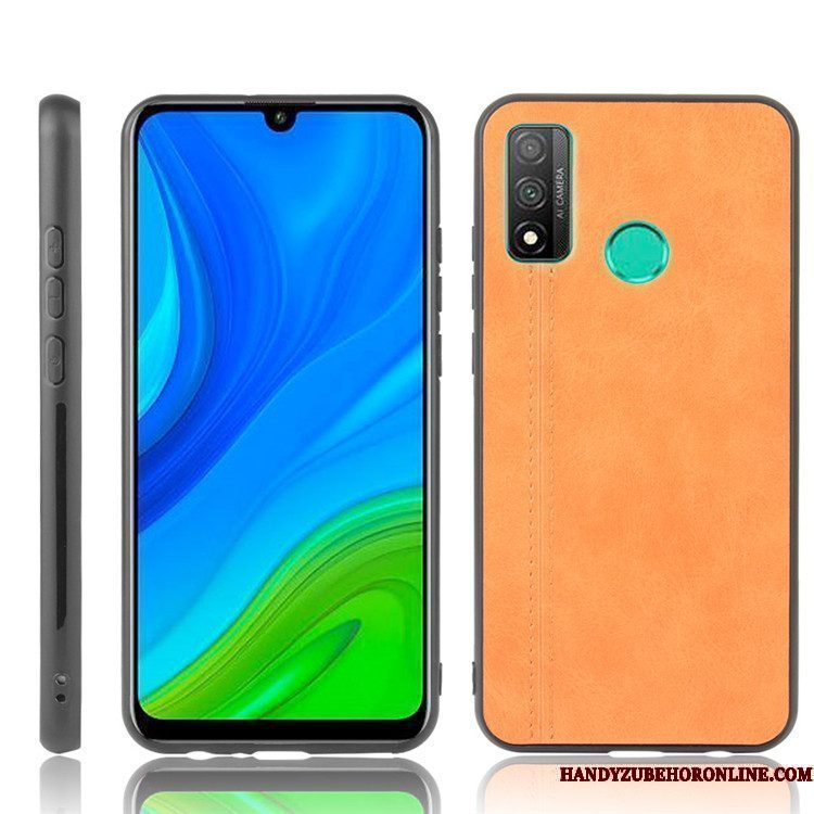 Hoesje Huawei P Smart 2020 Leer Hardtelefoon, Hoes Huawei P Smart 2020 Zakken Zwart Trend