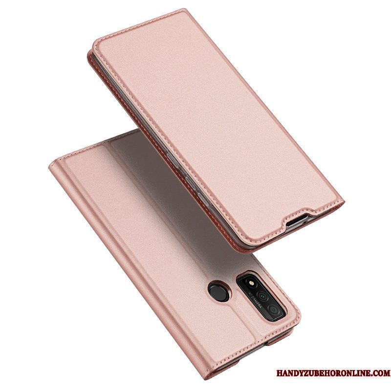 Hoesje Huawei P Smart 2020 Leer Kaarttelefoon, Hoes Huawei P Smart 2020 Folio Magnetisch Goud