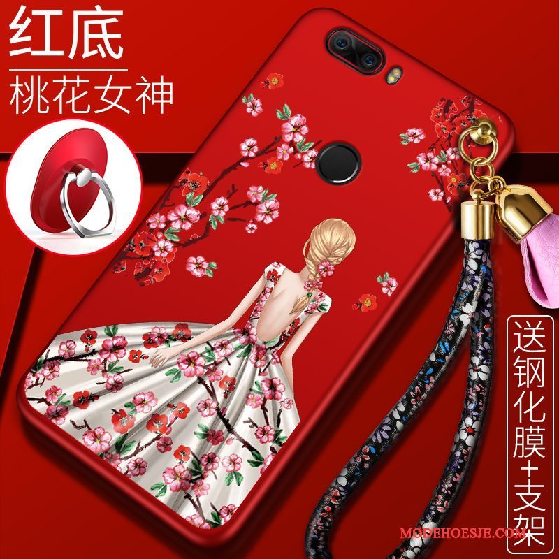 Hoesje Huawei P Smart Bescherming Anti-falltelefoon, Hoes Huawei P Smart Zacht Rood Original