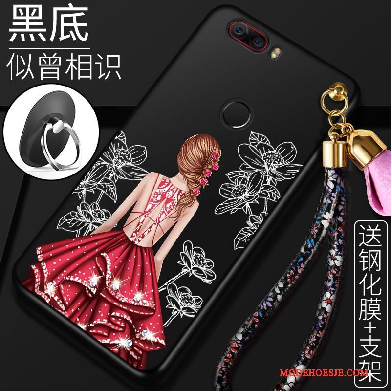 Hoesje Huawei P Smart Bescherming Anti-falltelefoon, Hoes Huawei P Smart Zacht Rood Original