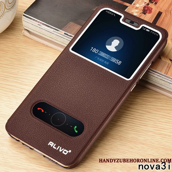 Hoesje Huawei P Smart+ Bescherming Hard Goud, Hoes Huawei P Smart+ Folio Trendtelefoon
