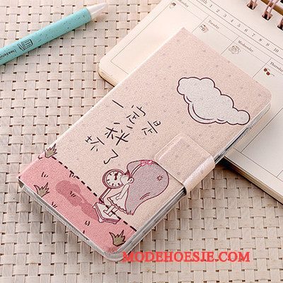 Hoesje Huawei P Smart Folio Anti-falltelefoon, Hoes Huawei P Smart Leer Roze