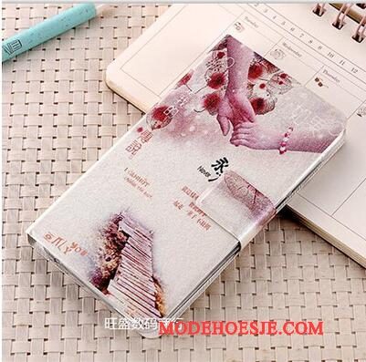 Hoesje Huawei P Smart Folio Anti-falltelefoon, Hoes Huawei P Smart Leer Roze