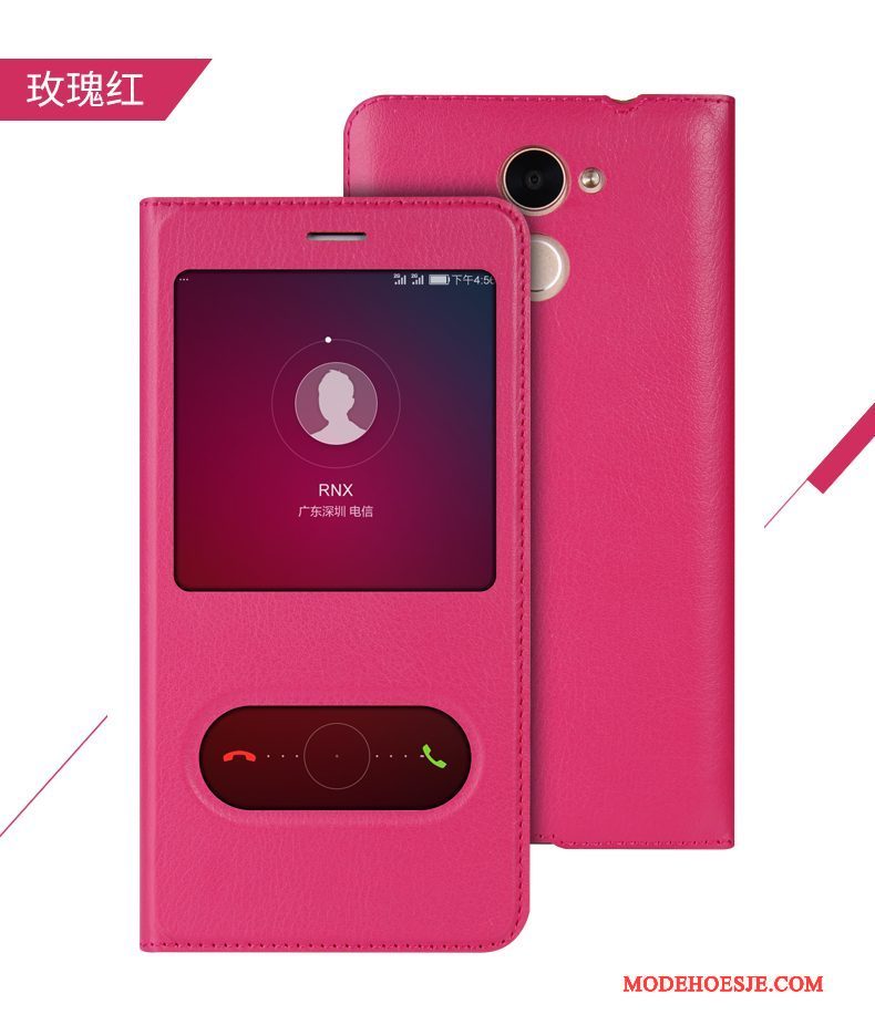 Hoesje Huawei P Smart Folio Goudtelefoon, Hoes Huawei P Smart Leer
