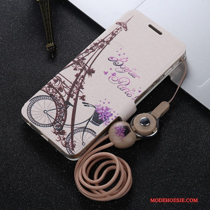 Hoesje Huawei P Smart Leer Purpertelefoon, Hoes Huawei P Smart Folio Anti-fall