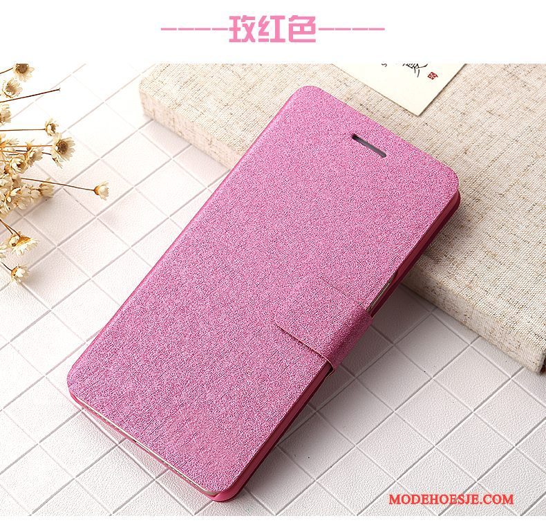 Hoesje Huawei P Smart Leer Telefoon Roze, Hoes Huawei P Smart Folio