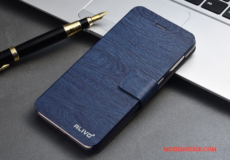 Hoesje Huawei P Smart Leer Zwarttelefoon, Hoes Huawei P Smart Folio