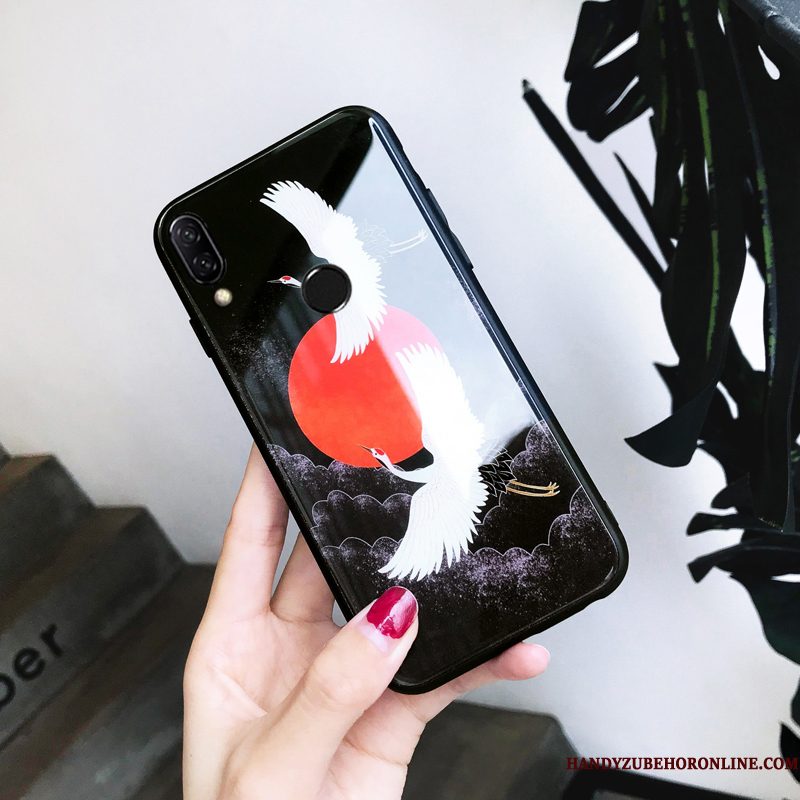 Hoesje Huawei P Smart+ Scheppend Hard Trendy Merk, Hoes Huawei P Smart+ Mode Nieuw Lovers