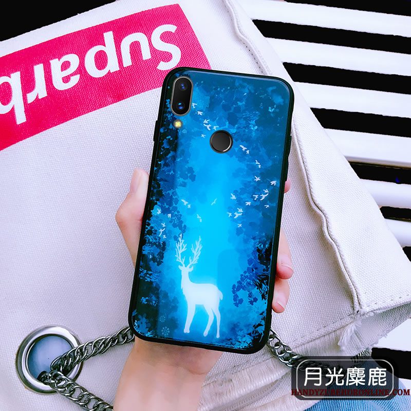 Hoesje Huawei P Smart+ Scheppend Hard Trendy Merk, Hoes Huawei P Smart+ Mode Nieuw Lovers