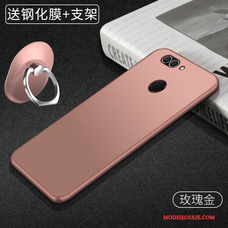 Hoesje Huawei P Smart Siliconen Rood Schrobben, Hoes Huawei P Smart Bescherming Telefoon Lichte En Dun