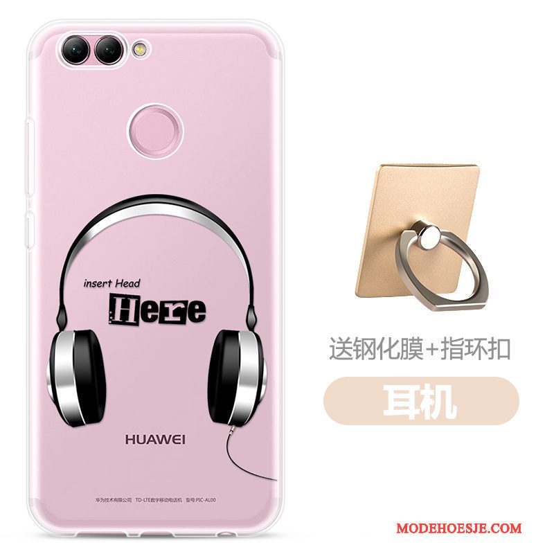 Hoesje Huawei P Smart Siliconen Rozetelefoon, Hoes Huawei P Smart Bescherming Trend Doorzichtig