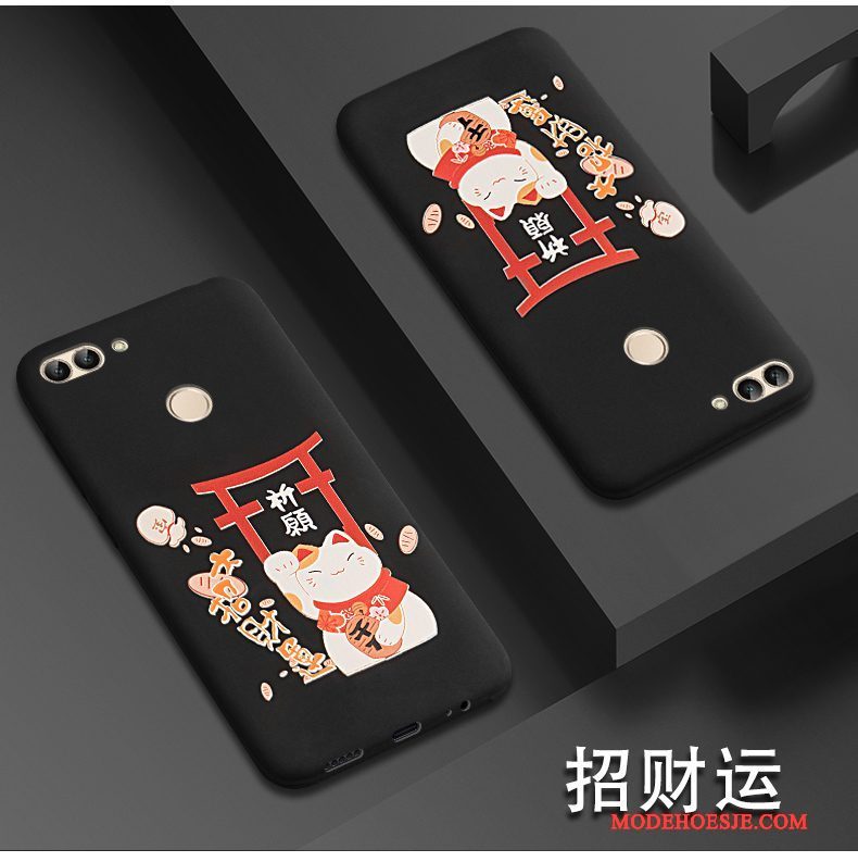 Hoesje Huawei P Smart Spotprent Anti-falltelefoon, Hoes Huawei P Smart Siliconen Rood Nieuw