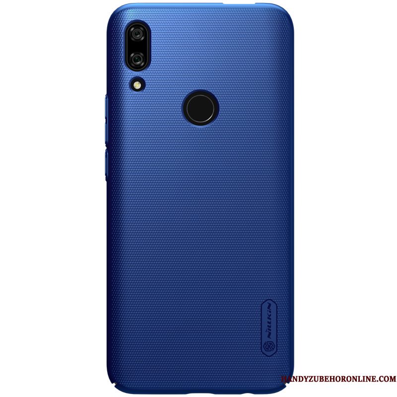 Hoesje Huawei P Smart Z Ondersteuning Goud Blauw, Hoes Huawei P Smart Z Bescherming Edelsteen Anti-fall