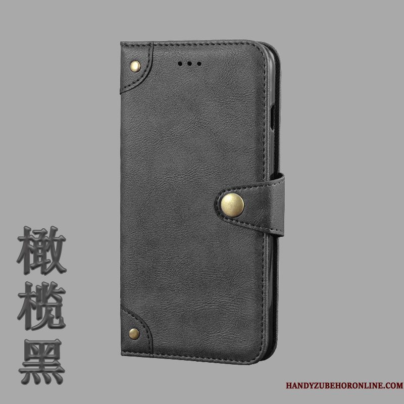 Hoesje Huawei P Smart Z Portemonnee Telefoon Goud, Hoes Huawei P Smart Z Bescherming Zwart Patroon
