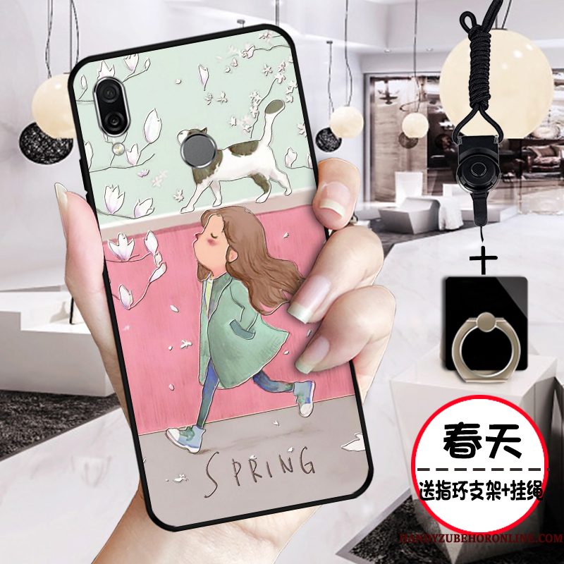 Hoesje Huawei P Smart Z Spotprent Roze Anti-fall, Hoes Huawei P Smart Z Bescherming Telefoon