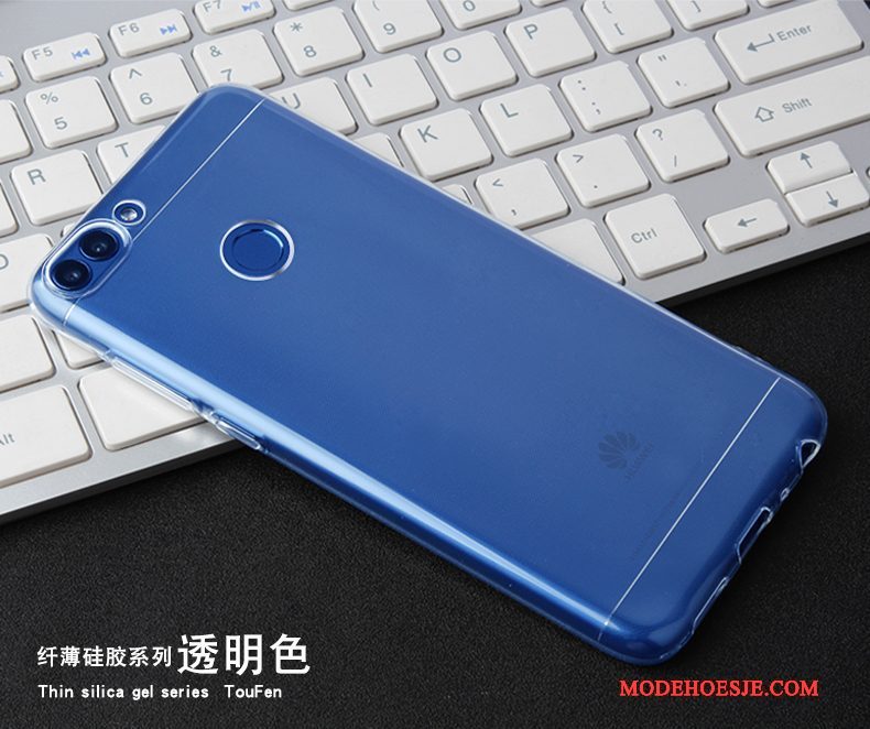 Hoesje Huawei P Smart Zacht Doorzichtigtelefoon, Hoes Huawei P Smart Siliconen Blauw Anti-fall