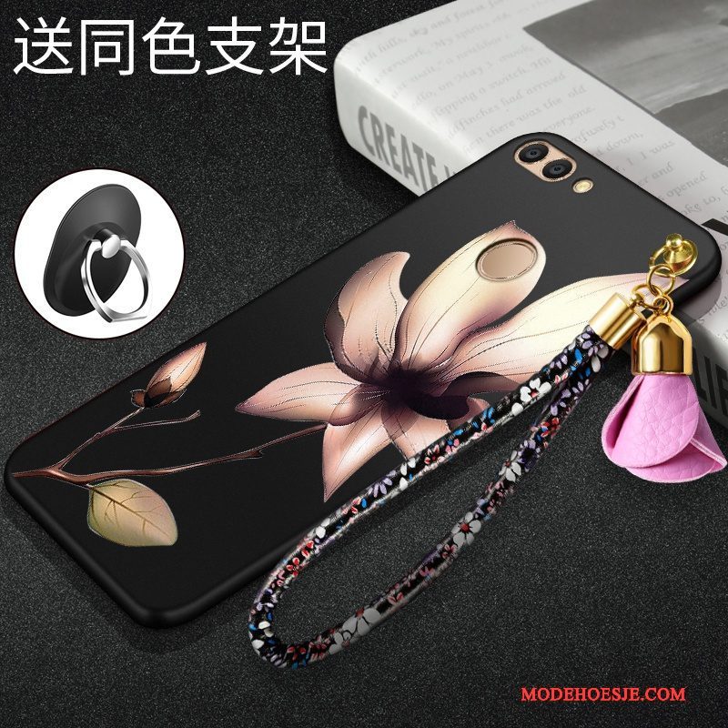 Hoesje Huawei P Smart Zacht Dun Anti-fall, Hoes Huawei P Smart Siliconen Roodtelefoon