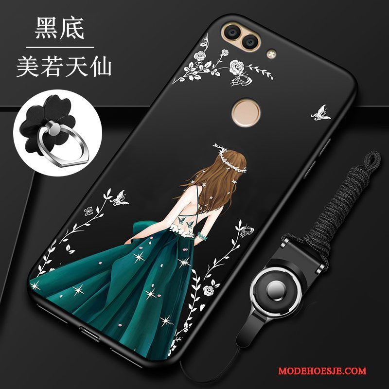 Hoesje Huawei P Smart Zacht Schrobben Rood, Hoes Huawei P Smart Bescherming Telefoon Anti-fall