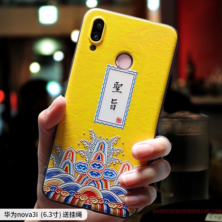 Hoesje Huawei P Smart+ Zakken Persoonlijk Lovers, Hoes Huawei P Smart+ Zacht Schrobben Hanger