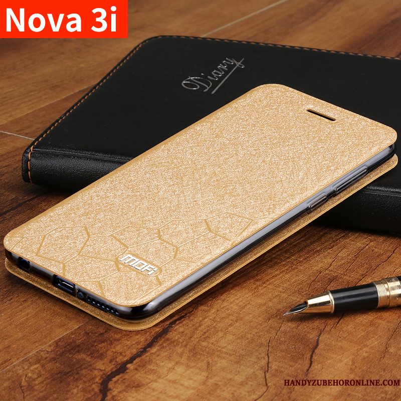 Hoesje Huawei P Smart+ Zakken Schrobben Lovers, Hoes Huawei P Smart+ Folio Telefoon Goud