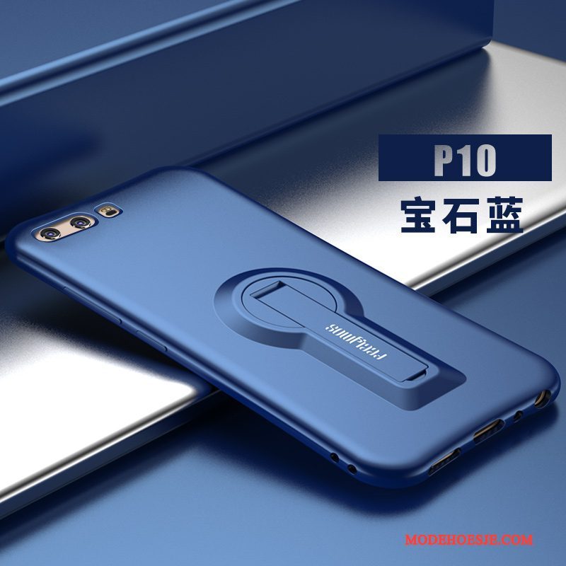 Hoesje Huawei P10 Bescherming Persoonlijk Dun, Hoes Huawei P10 Zacht Donkerblauw Schrobben