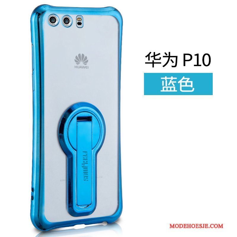Hoesje Huawei P10 Bescherming Persoonlijk Dun, Hoes Huawei P10 Zacht Donkerblauw Schrobben