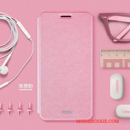 Hoesje Huawei P10 Bescherming Pu Anti-fall, Hoes Huawei P10 Folio Rozetelefoon