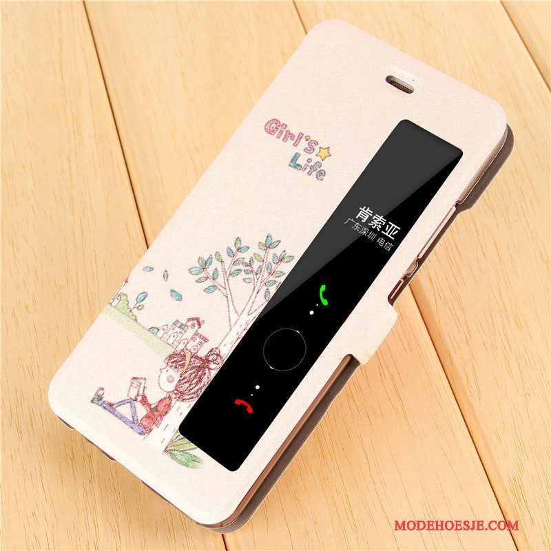 Hoesje Huawei P10 Bescherming Roze Super Schattig, Hoes Huawei P10 Folio Anti-falltelefoon