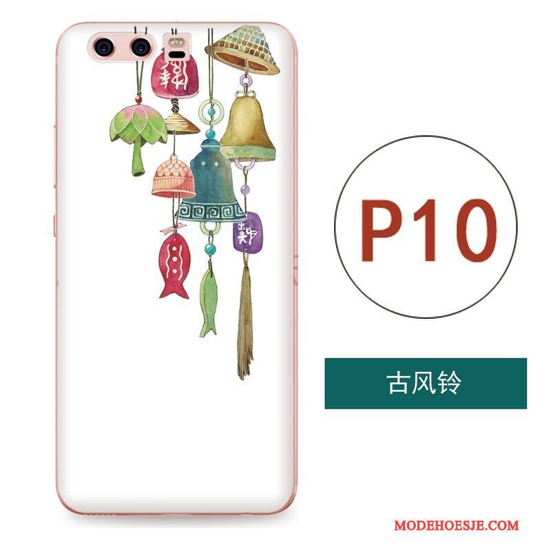 Hoesje Huawei P10 Bescherming Telefoon Chinese Stijl, Hoes Huawei P10 Siliconen Kunst Hanger