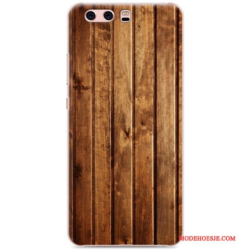 Hoesje Huawei P10 Geschilderd Donkerblauw Hout, Hoes Huawei P10 Bescherming Hardtelefoon