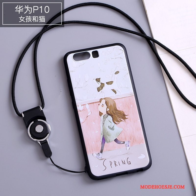 Hoesje Huawei P10 Kleur Anti-fall Hanger, Hoes Huawei P10 Zacht Telefoon