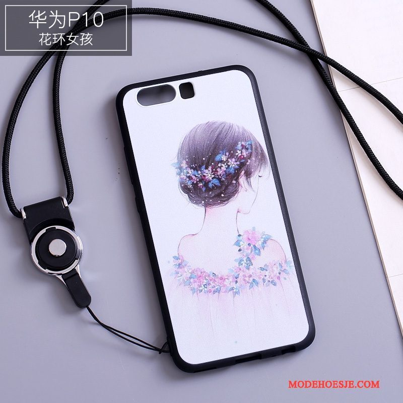 Hoesje Huawei P10 Kleur Anti-fall Hanger, Hoes Huawei P10 Zacht Telefoon