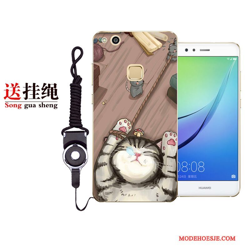 Hoesje Huawei P10 Lite Spotprent Anti-fall Wit, Hoes Huawei P10 Lite Bescherming Roodtelefoon