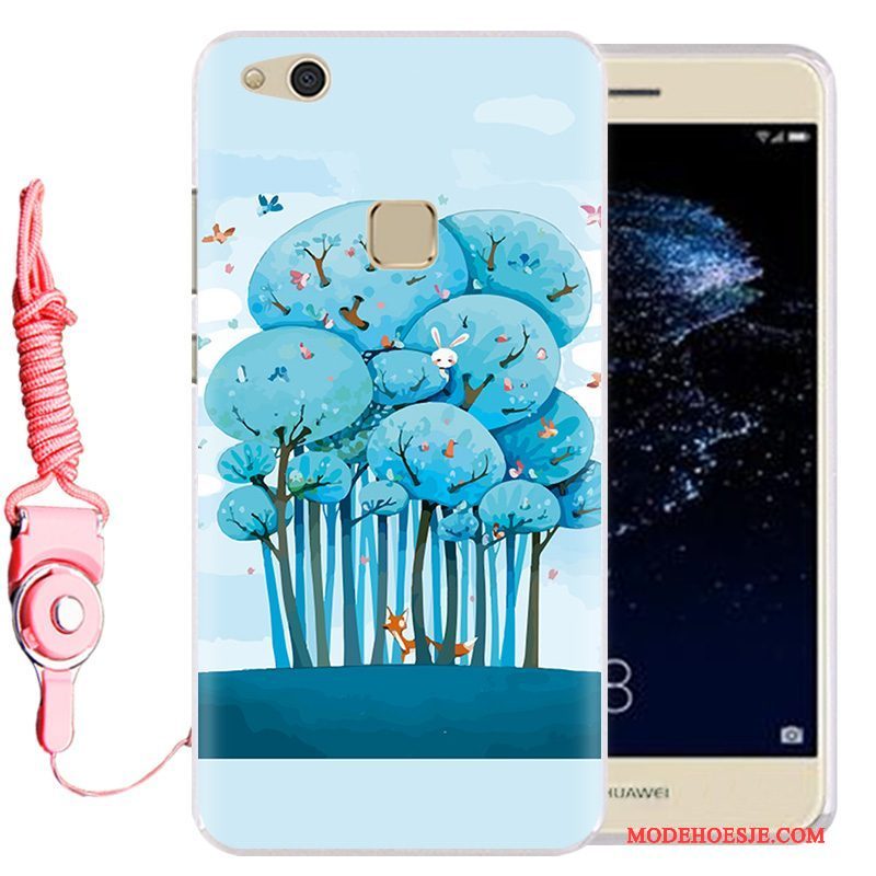 Hoesje Huawei P10 Lite Spotprent Hanger Jeugd, Hoes Huawei P10 Lite Siliconen Telefoon Lichtblauw