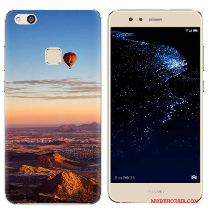 Hoesje Huawei P10 Lite Zacht Landschap Blauw, Hoes Huawei P10 Lite Geschilderd Telefoon