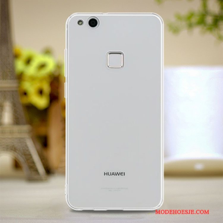 Hoesje Huawei P10 Lite Zacht Telefoon Jeugd, Hoes Huawei P10 Lite Bescherming Doorzichtig Rood