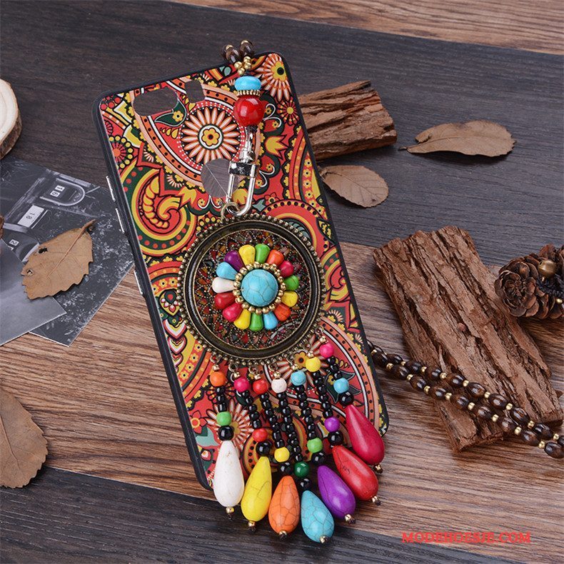 Hoesje Huawei P10 Plus Bescherming Anti-falltelefoon, Hoes Huawei P10 Plus Vintage Wind Etnische